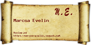 Marcsa Evelin névjegykártya